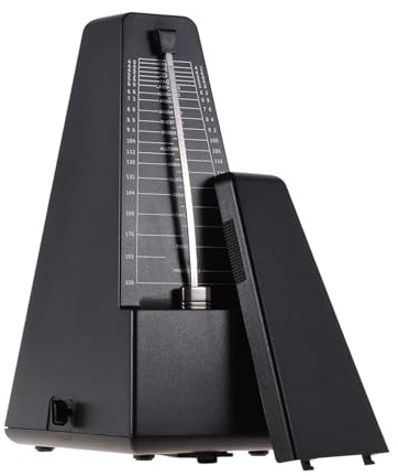 Generic Traditionell Pyramidformad Metronom Miljövänlig Energi för Gitarr Violin Pianotrumma ABS-material (Svart)