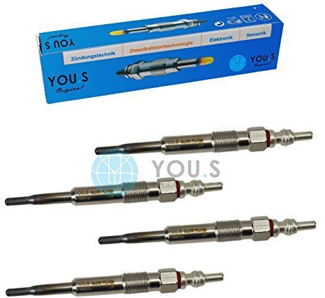 4 Stück YOU.S Original Glühkerze Länge: 97,0 mm Spannung: 5 V - N10591602