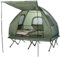 Semptec Urban Survival Technology Zeltliege: 4in1-Zelt mit Feldbett, Winter-Schlafsack, Matratze und Sonnenschutz (Zelt mit integrierter Matratze, Zeltliege 2 Personen, Insektenschutz)