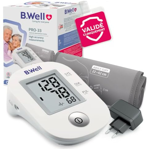 B.Well PRO-33 Tensiomètre bras automatique - Mesure facile à 1 bouton