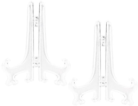 Funzhan 2pcs Klar Acryl Staffelei Plastik Platten ständer Halter Fold-Display-Ständer Bilderrahmen Artwork - 10 cm