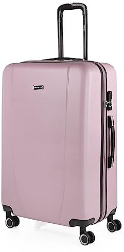 ITACA - Maletas Grandes De Viaje Rígidas Ligeras con 4 Doble Rueda 360° Maleta Grande 23 Kilos Alta Resistencia Maleta XL Duradera, Rosa