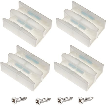 NICENEEDED 4 pz. Guida Inferiore per Porta Doccia Scorrevole, Guida per Porta Doccia A Canale Largo, Guida Ai Sistemi di Chiusura delle Vasche
