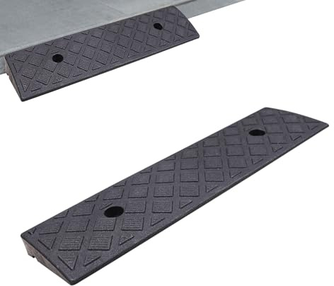 3 x 13 x 50 cm PVC uppkörningsramp – bilamper, uppfartramp, stegmatta för instegsramp, ramp, rullstol, robust huströskel, halkfri golvramp för skotrar, motorcyklar, bilar