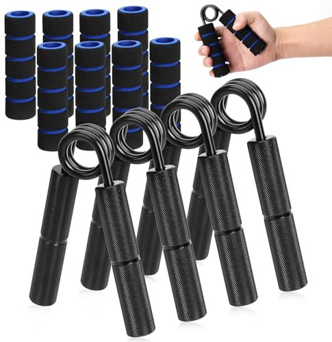 Lot de 4 Hand Grip Strengthener,Hand Grip Trainer, Musculation Main, Renforceurs de poignées Professionnels 50-200LB, entraîneurs de force de préhension, Hand Grip pour Entraînement Musculaire