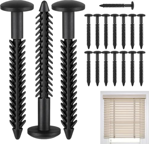 Puntali per Schermi Finestra,Puntali per Persiane Neri 7.5 cm | Accessori per Serrature Fermaporte Battienti Bordature per Porte Armadi Casa Uso Domestico Professionale