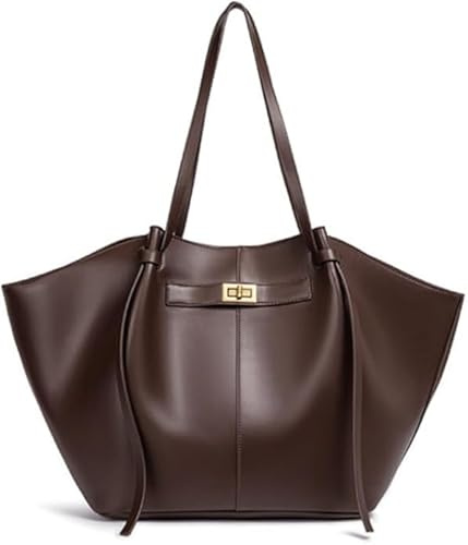 Générique ac de cours femme élégant Sac à main haute capacité et cuir végan lisse – Idéal pour le travail ou les cours universitaires (café)