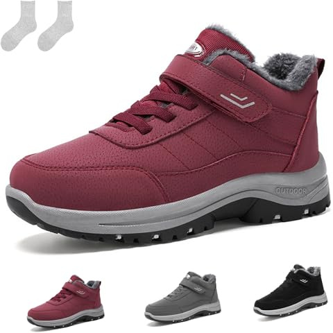 Generisch Zapatos ortopédicos de invierno para hombre y mujer, impermeables y aislantes, botas de senderismo antideslizantes y acolchadas gruesas, a, 40 EU