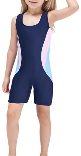 Traje de baño Deportivo para niñas bebés y niños pequeños Actividades de natación con Tejido elástico y protección Solar para diversión acuática