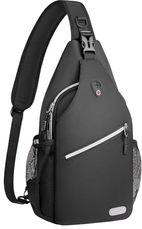 MOSISO Small Sling Bag for Men, Crossbody Shoulder Chest Daypack Bag