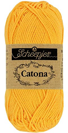 Scheepjes - Scheepjes Catona 208 Yellow Gold Yarn - 1x50g