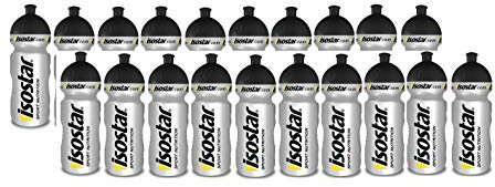 Isostar Sport Trinkflasche 500 ml - BPA-frei - Wasserflasche für Laufen, Radfahren, Gym, Wandern - Praktischer und auslaufsicherer Push & Pull Verschluss ( 20er Pack )