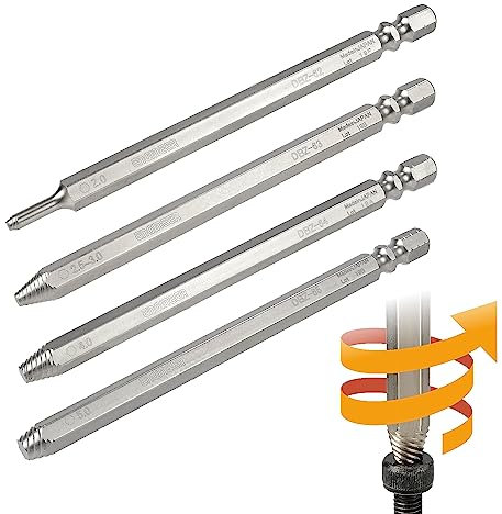 Screw Remover and Extractor BIT Set (for HEX Socket Head Type Screws) - Easy Removal of Ruined Hexagonal Head Screws. ENGINEER DBZ-20