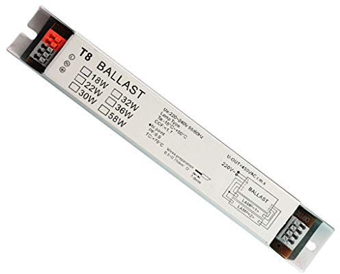 Buwei 220-240V AC 2x36W Large Tension T8 Ballast électronique ballasts de Lampe Fluorescente