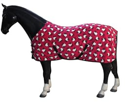 Horse Master Sheep Printed Standard Fleece Rug - Lightweight Travel Cooler Turnout Horse Rug | Breathable Protective Horse Riding Sheet for Stable fields and Yard