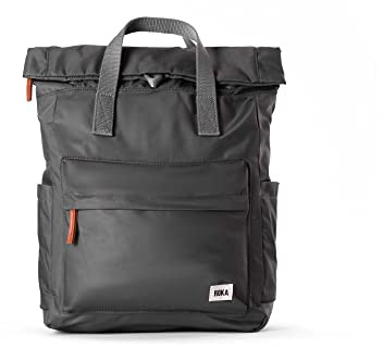 ROKA London Canfield B Medium Sustainable Nylon Backpack (Graphite)