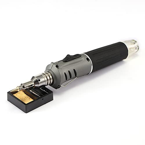 Juego de soldador de gas butano 10 en 1, kit de soldadura inalámbrico con 6 puntas intercambiables, para reparación de vehículos de mantenimiento electrónico, metal, joyería, reparación eléctrica, bri