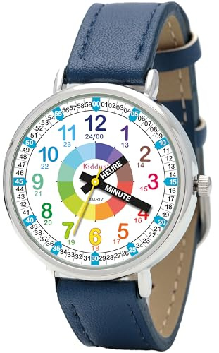 Kiddus Orologio Educativo per Bambini. Da Polso, Analogico. Con Esercizi per Imparare a Leggere l’Ora. Disegnato a Barcelona.