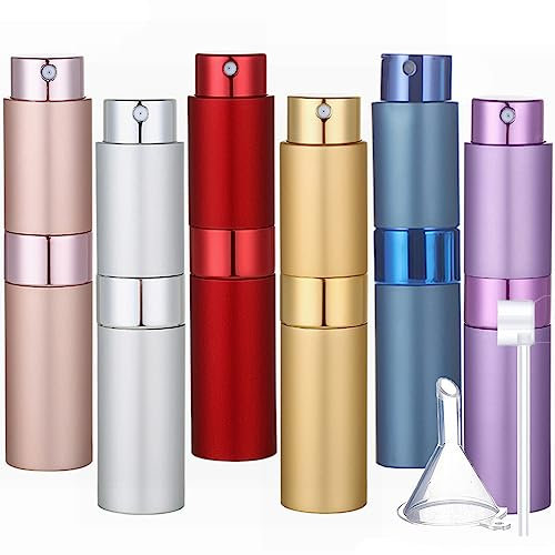 Cheeroyal 8ML Perfume Atomiser Bottles Refillable Perfume Atomizer Empty Spray Bottles Mini Atomizer Perfume Bottle Portable Purse Pocket Perfume Bottle for Men Women