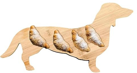Kasmole Dackel Schneidebrett | Lustiges Vorspeisen-Serviertablett mit großem Fassungsvermögen | Wursttablett, Speiseteller aus, dekorative Speiseteller für Kuchen, Obstsnack