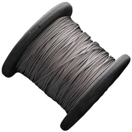 Drahtseil 50 Meter 0,5–3 mm PVC-beschichtetes flexibles Stahldrahtseil, weiches Kabel, transparente Edelstahl-Wäscheleine (Size : 0.8mm)