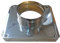 Placa base, acero inoxidable, placa base, placa base para chimenea, placa de suelo, chimenea, campana de chimenea, accesorio para chimenea (diámetro 150 mm, 300/300)