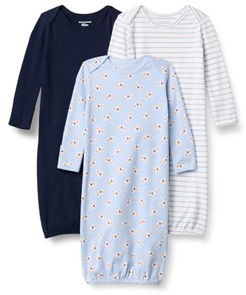 Amazon Essentials Unisex Baby Langärmeliger Schlafanzug aus Baumwolle, 3er-Pack
