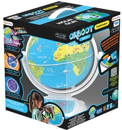 PlayShifu Orboot Earth Explorer - Globo Terráqueo Interactivo Educativo con Realidad Aumentada y Luces | Modo Constelación y App Interactiva STEM | Juguete de Aprendizaje para Niños y Niñas