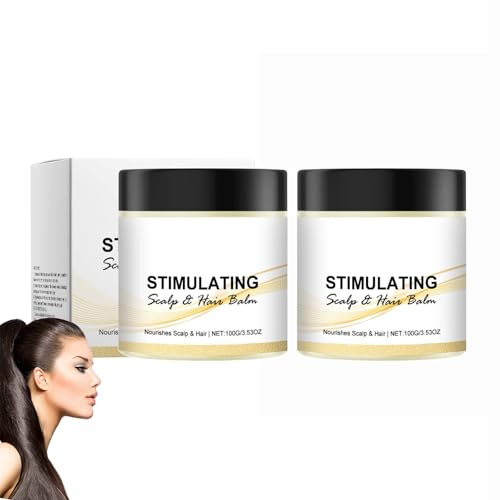 2pcs Stimulating Scalp and Hair Balm, Shea Mango Butter Fusion, Deep Nourish Dry Scalp, Strengthen Hair from Root, Hydrating Care Cream for All Hair Types