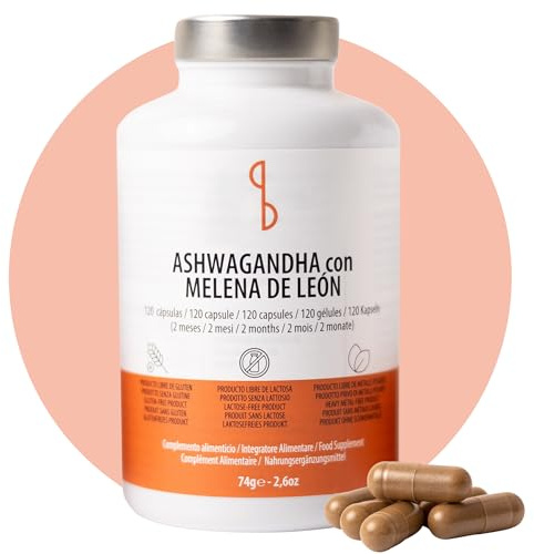 Norte Organics - Ashwagandha con Melena de Leon | Adaptógenos Anti-Estrés y Nootropicos Memoria y Concentracion | Lions Mane y Ashwagandha con Pimienta Negra | Complementos Alimenticios en Cápsulas