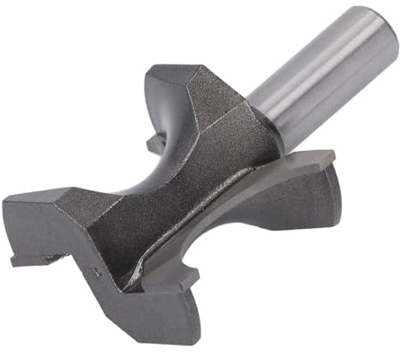 ViaGasaFamido Bullnose Router Bit, Tungsten Steel Half Round Bearing Woodworking Router Bit with Anti Kickback Design for MDF Solid Wood Plywood, 1/2 Inch Shank 1-1/4 Inch Bead Diameter CNC