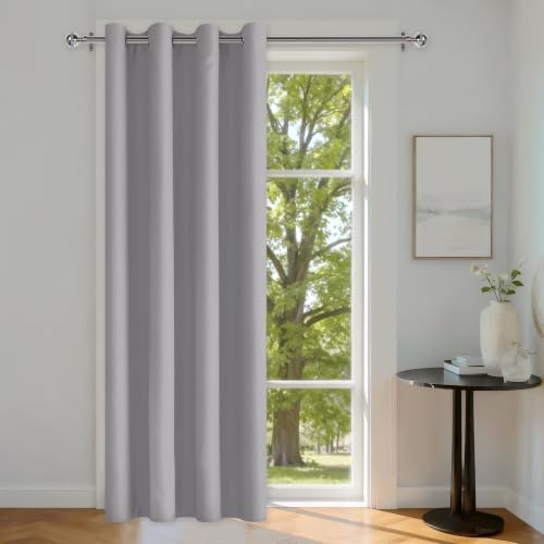 DWCN dörrgardin ogenomskinlig silvergrå, H 240 x 140 cm rumsavdelare