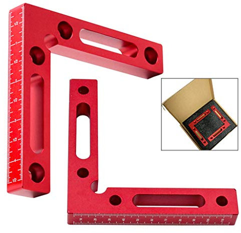 90 Grad Winkel-Klemme,90 grad winkel, Winkelklemmen Eckspannwinkel für Holzarbeitung Zimmermannswerkzeug(Rot-2stück