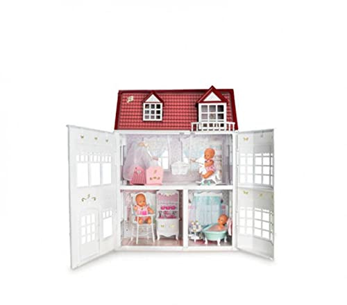 Famosa los Barriguitas - Casa Barriguitas, Set casita de muñecas para bebés barriguitas clásicas, con Muchas Habitaciones, Muebles y Accesorios de Juego, niñas y niños a Partir de 3 años, (700017220)