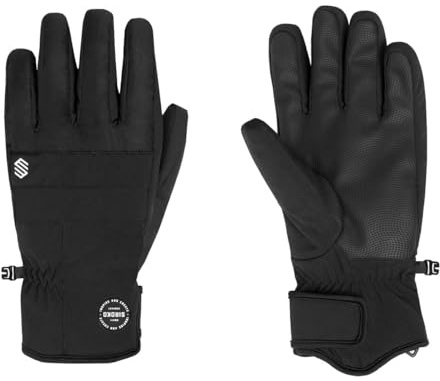 SIROKO Guantes térmicos esquí esquí y Nieve Voss Black Negro XL