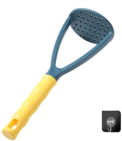 FUYTERY Pasapurés de plástico manual de alimentos vegetales Herramientas de cocina complementarias (Azul)