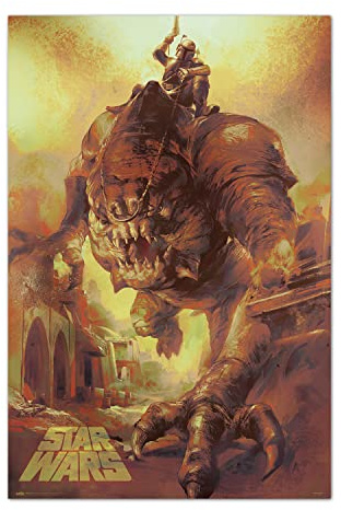Grupo Erik Officiell Star Wars Rancor Ride Poster - 91,5 x 61 cm / 36 x 24 Tum - Levereras Upprullad - Cool Konst Poster - Väggposter - Star Wars