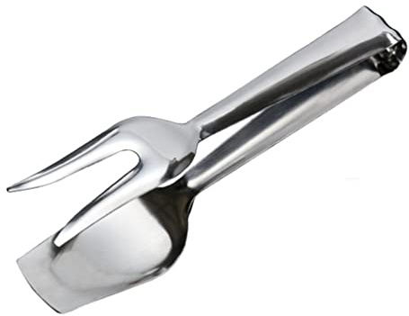 2 pinze da portata in acciaio inox per insalata, per barbecue, fritte, antipasti a buffet, 20,3 cm