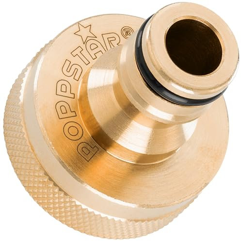 Poppstar Hahnverbinder 1 Zoll Innengewinde und Steckkupplung für Gartenschlauch (kompatibel mit Gardena Stecksystem)