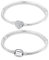 APMGONT Herz Snake Charm-Armband, Schlangen Gliederarmband, Silber Armband für Charms, Silber Schlangen Armbänder, 2 Stück Armbänder mit Herz Verschluss, 17/18/19CM
