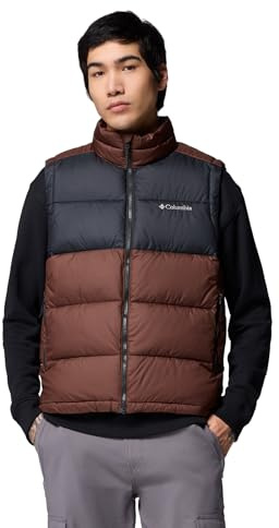 Columbia Men's Pike Lake 2 Vest, Puffer Vest Body Warmer, Tobacco/Black, Small