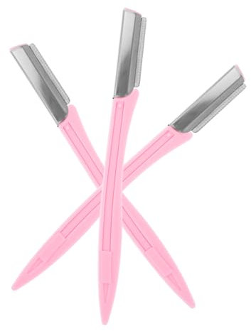 Ipetboom Augenbrauen Trimmer 3 Stück Aus Edelstahl Für Frauen Und Mädchen Tragbarer Augenbrauenrasierer Augenbrauenformer Mit Rutschfestem Griff Make up Tool Für Unterwegs