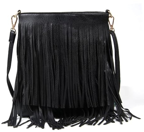 Lanpet Women Fringe Tassel Cross Body Bag Leisure Shoulder Bag