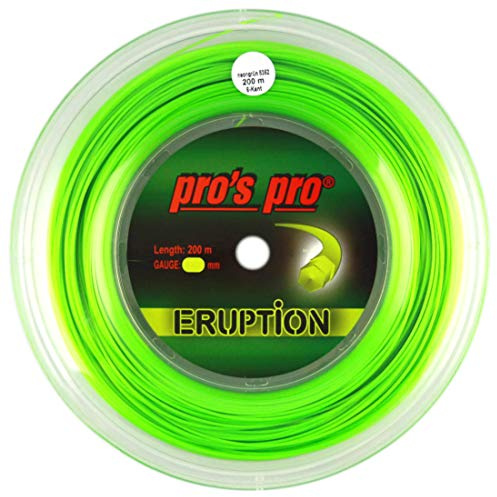 Pro's Pro Eruption Corda per Racchetta da Tennis - 200m Bobina - 1.30mm - Verde