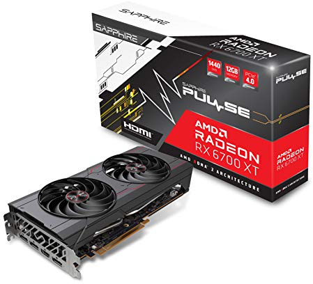 Sapphire Technology Pulse AMD Radeon RX 6700 XT Gaming Graphics Card 12GB GDDR6 AMD RDNA 2 (Renewed)