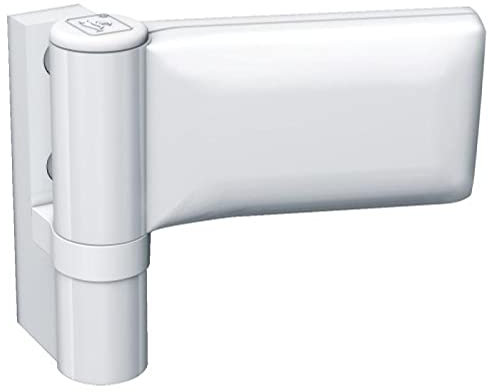 Paumelle pour porte PVC, type KT-EV Dormant largeur 20 mm recouvrement 18/23 blanc 9016