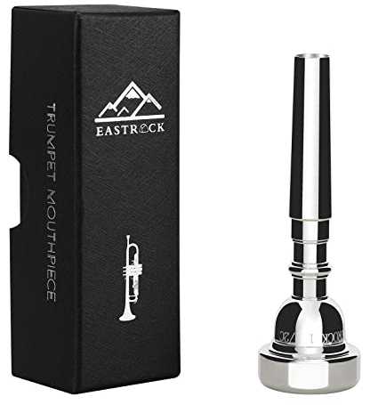 EastRock 1.5C Trumpet Mouthpiece Silver Plated Bb Trompeta Mouthpiece Trumpet Instrument Accessories Vacuum Packed