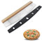 Silk Route Home 35cm Pizza Rocker Knife with Blade Cover Stainless Steel Pizza Cutter for Easy Slicing