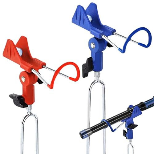 Asfrode 2 Stück Rutenhalter Angel, 360° Verstellbar Angelrute Halter aus Edelstahl Universal Ruten Ständer Angelrutenhalter Angelzubehör Tragbar Abnehmbar Stark Stabil für Flussangeln, Strandangeln