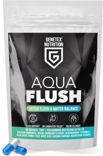 Aqua Flush Water Balance Tablets for Fluid Support – 30 Water Capsules Natural Supplement - Natural Support for Bloating, Electrolyte Balance & Weight Management – UK Made